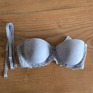 Gray Lace Women's Bra